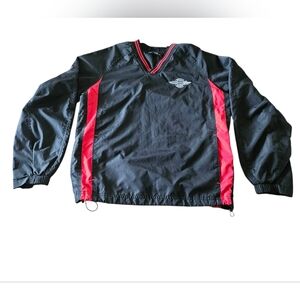 Sport-Tek V-Neck Raglan Route 66 Raceway Windbreaker XS Athletic Wind Jacket